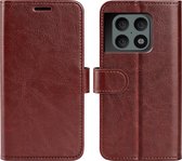 OnePlus 10 Pro Hoesje - MobyDefend Wallet Book Case (Sluiting Achterkant) - Bruin - GSM Hoesje - Telefoonhoesje Geschikt Voor OnePlus 10 Pro