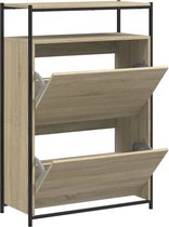 vidaXL Meuble à chaussures - Chêne Sonoma - 75x34x112 cm Étagère à chaussures - Étagères à chaussures - Étagère de rangement Chaussures pour femmes - Étagère à chaussures