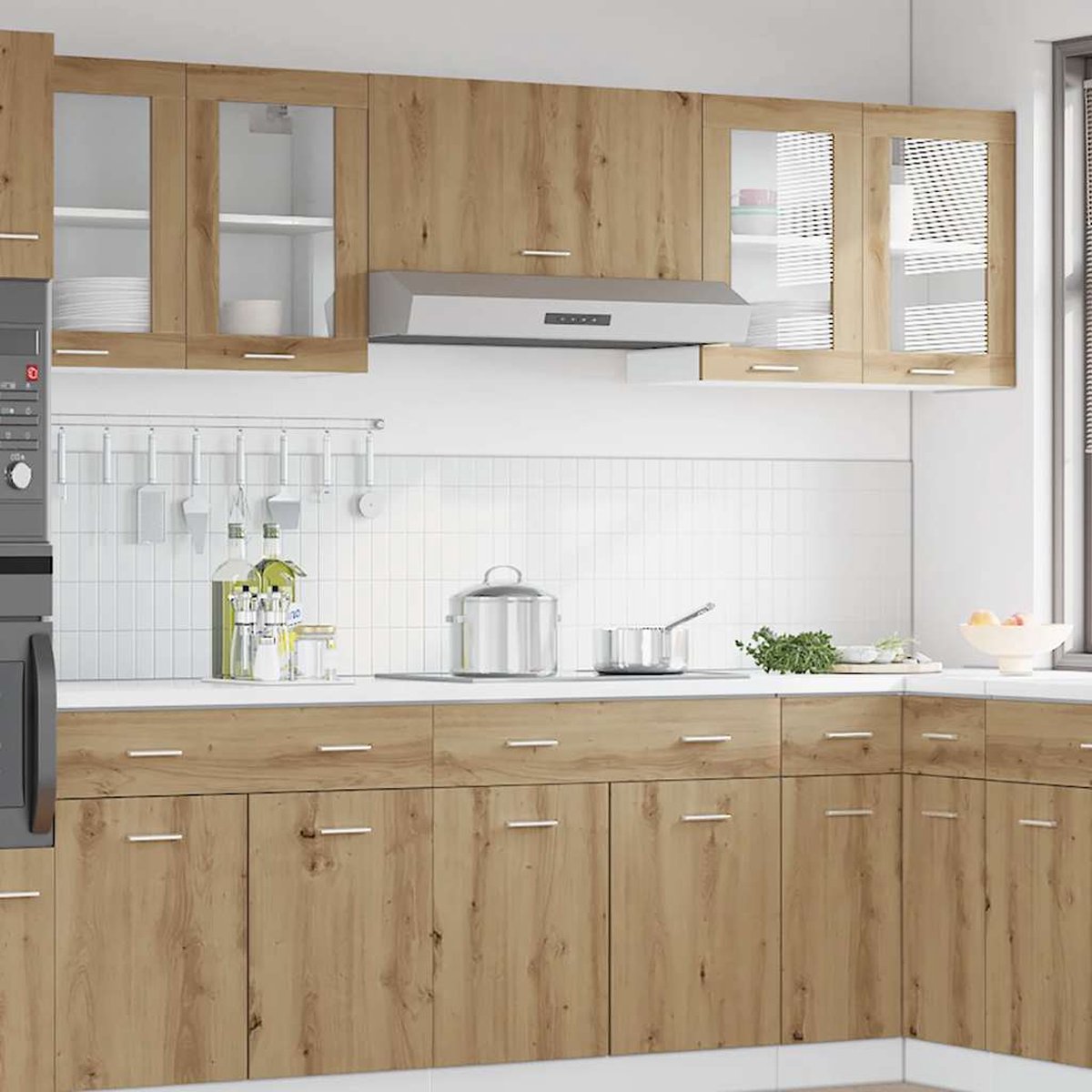 vidaXL Keukenwandkast met glazen deur Porto zwart, keuken wandmeubel, kast voor keukenwand, keukenkast aan de muur, gemonteerde wandkast vidaXL Keukenwandkast met glazen deur Porto zwart, keuken wandmeubel, kast voor keukenwand, keukenkast aan de muur, gemonteerde wandkast