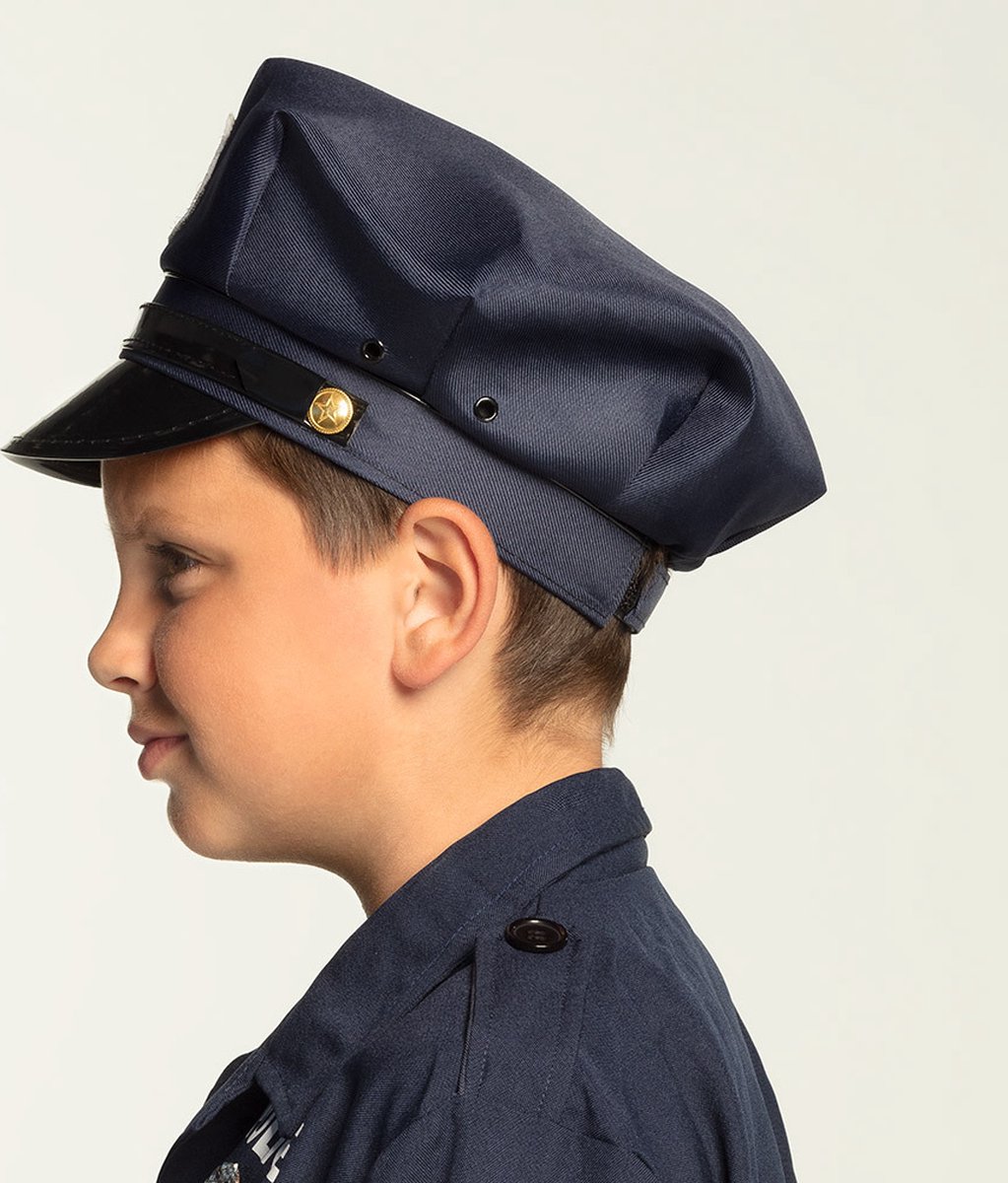 Politie agent verkleed accessoires set - 4 delig - voor kinderen - politiepet - handboeien - pistool - badge - Carnaval — cadeau in Spellen & Speelgoed - foto 3