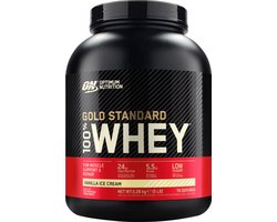 Optimum Nutrition Gold Standard 100% Whey Protein - Vanilla Ice Cream - Proteine Poeder - Eiwitshake - 71 doseringen (2270 gram)