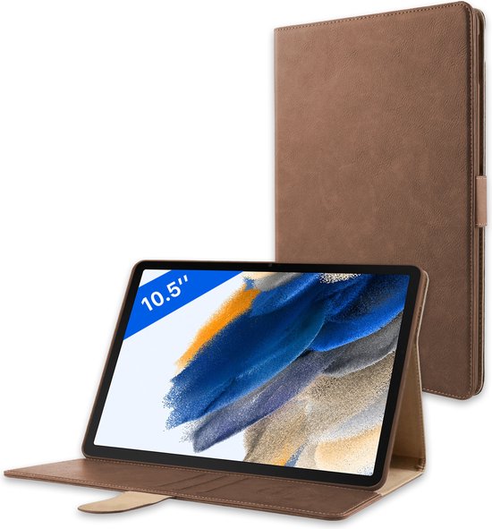 Luxe Hoesje Tab A8 - Geschikt voor Samsung Tab A8 Hoes Bruin Book Case voor SM-X200