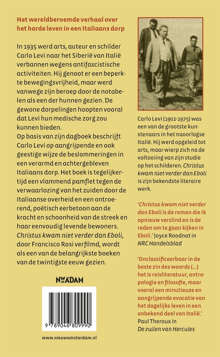 Christus kwam niet verder dan Eboli - back cover