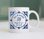 Kut Mok - Eindelijk 18 Jaar - Grappige Mok - Cadeau Verjaardag - Cadeau Mok