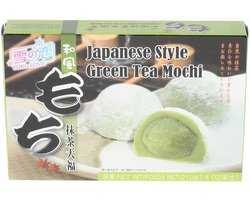 Yuki & Love Mochi Japanse rijstcake groene thee smaak - 12 x 210 g