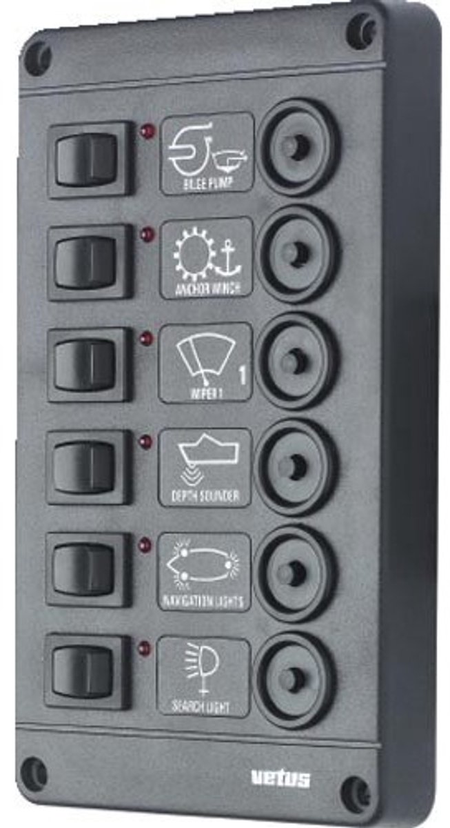 VETUS P6CB24 Schakelpaneel 24 Volt
