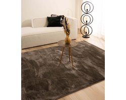 Velours vloerkleed - Flair taupe 200x300