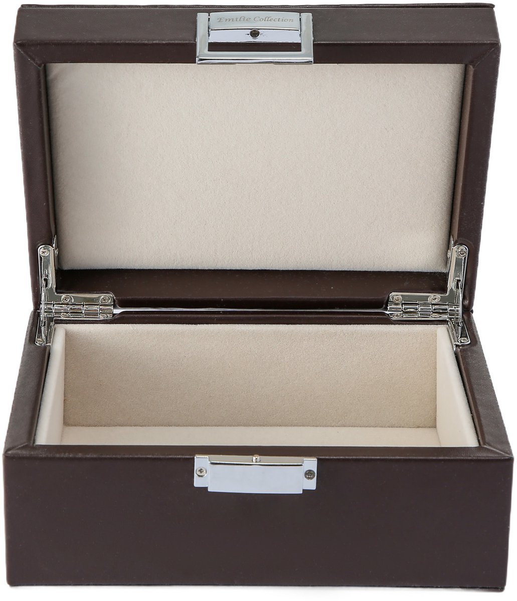 Emilie collection - opbergdoos - bruin - luxe opbergkist voor sieraden en accessoires - maat small
