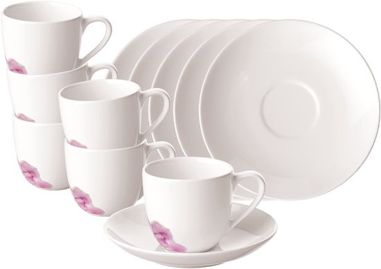 GIESSLE Espressotassen Set - 4 Pastellfarbene Tassen Mit Untertassen