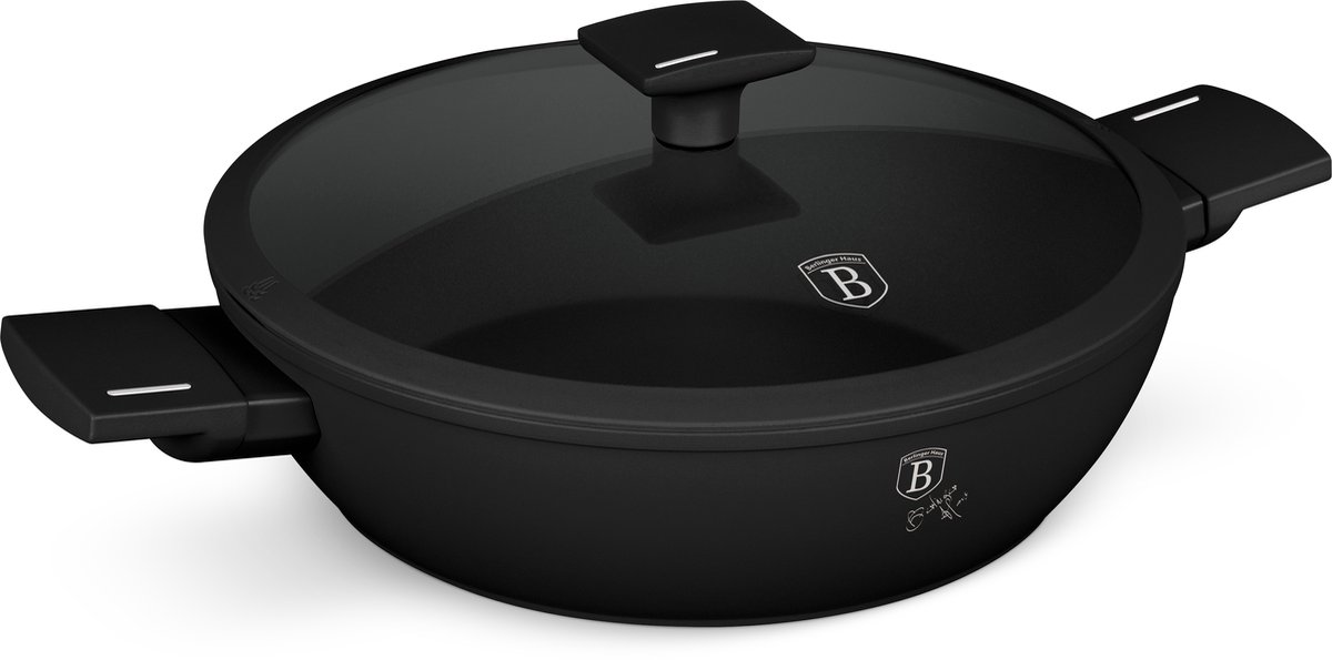 Berlinger Haus Hapjespan - Inductie - Ø 28 cm - Met Deksel - Zwart