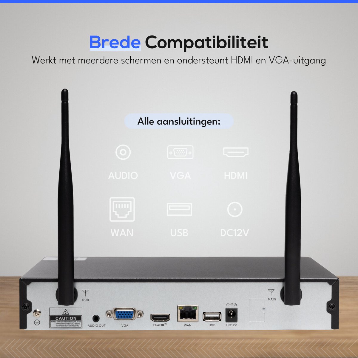 Teceye Wifi Beveiligingscamera Set Buiten met 4 Draadloze - afbeelding 3