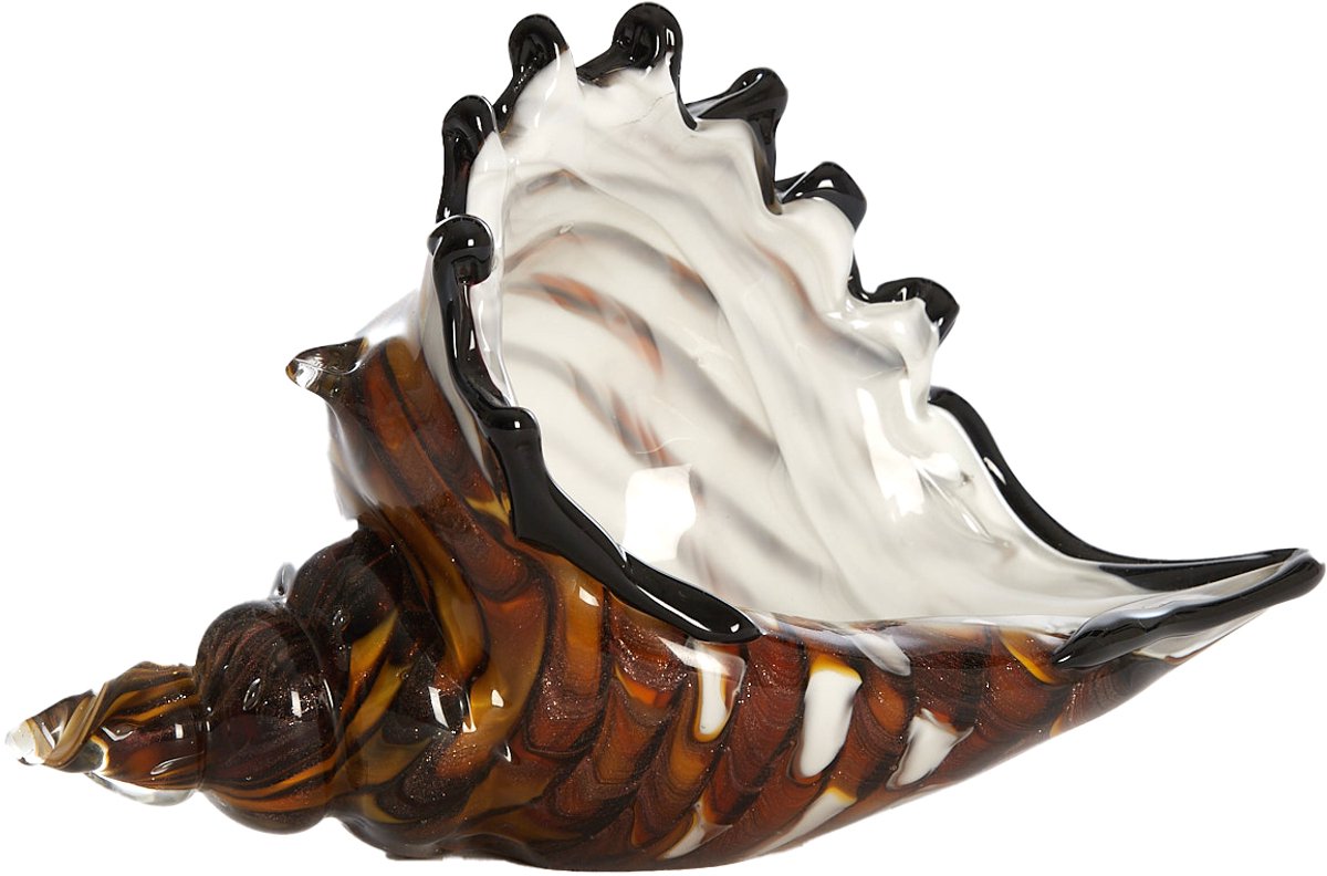 Ornament SHELL - 22x10x12cm - Bruin