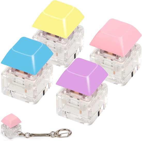 Porte-clés Clavier Fidget - 4 Pièces, Jouet Anti-stress Pour étudiants, Adolescents Et