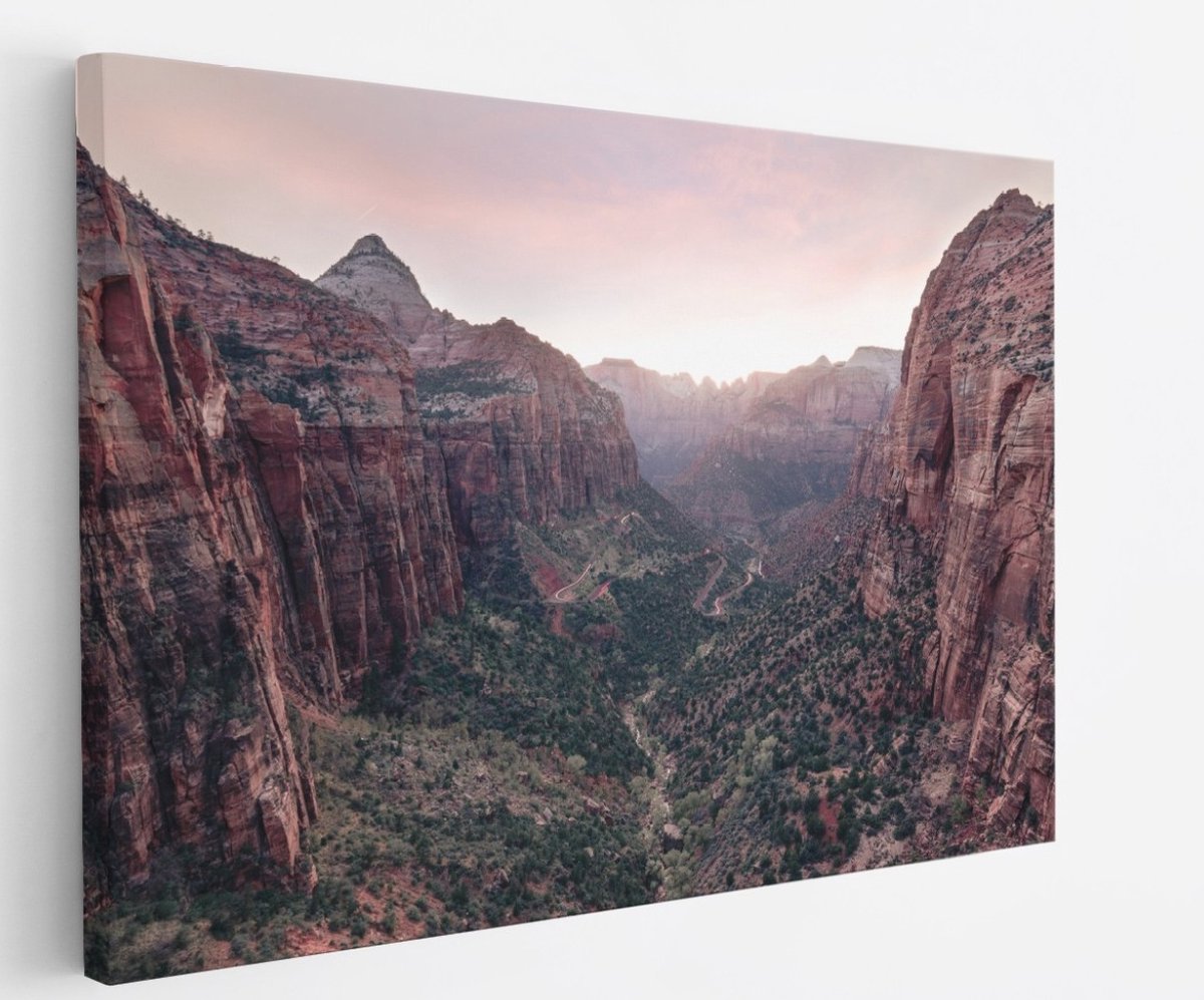 Saammp Canvas Schilderij - Grote Rotsen - Herfst - Landschap - Natuur - 40x30 - Foto op canvas - Wanddecoratie - Muurdecoratie Woonkamer - Slaapkamer decoratie - Canvas Print Multicolor