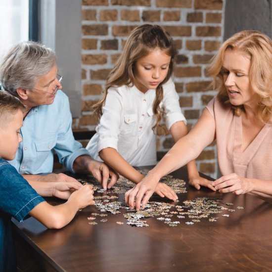 M. Puzzle 5 x 1000 pièces Brocoli Collection Paysage - Puzzle 5 en 1 Paysages - Poster inclus - FSC® - 68 x 48 cm