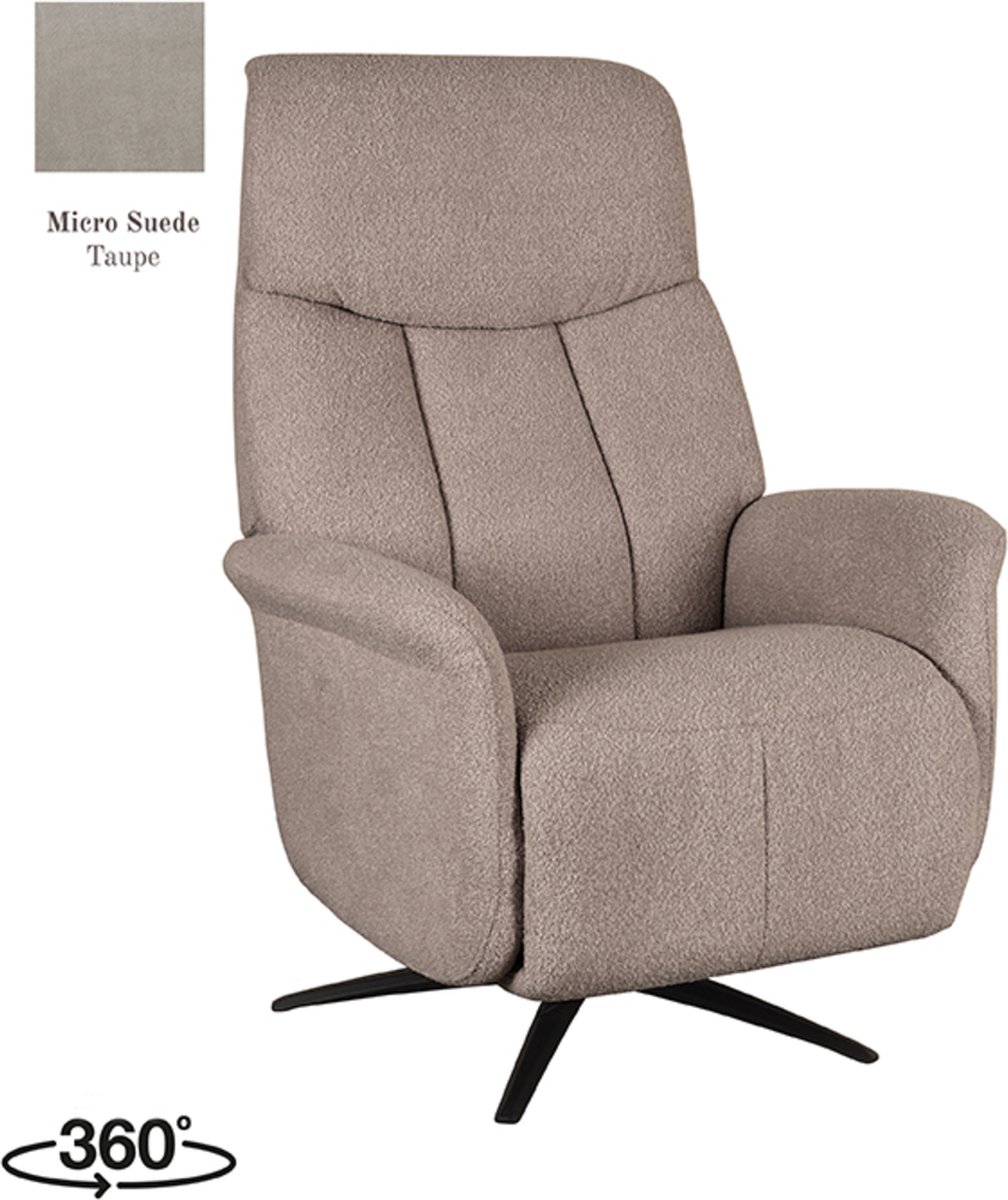 LABEL51 Oslo Fauteuil - Bruin - Stof - 1-Motorig- Met Armleuning