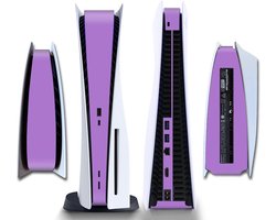 Gadgetpoint - Console Sticker Strip voor PS5, PlayStation 5 - Performance Gaming Skin - Bescherming Accessoires - Paars
