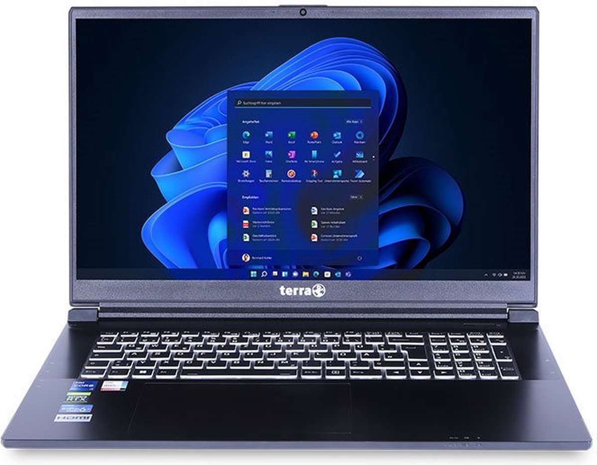 TERRA MOBILE US1220783 laptop Intel® Core™ i7 i7-13700H 43,9 cm (17.3") Full HD 16 GB DDR4-SDRAM 1 TB SSD NVIDIA GeForce RTX 3050 Wi-Fi 6 (802.11ax) Windows 11 Pro Antraciet