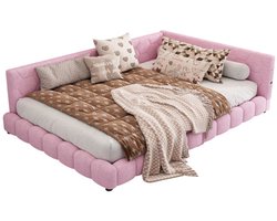 Merax Tweepersoonsbed 140x200 met 16-kleuren LED e