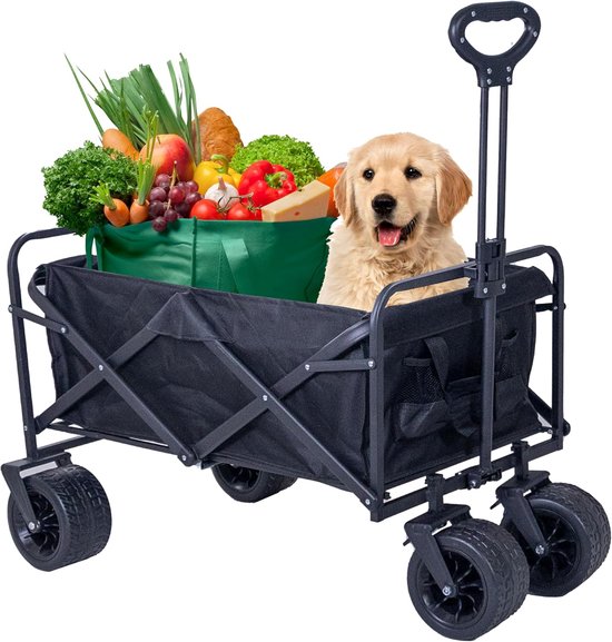 Chariot de transport pour enfants - Chariot de transport pour enfants - Pliable - Chariot de transport pour enfants - Chariot de transport - Chariots de transport pour enfants - Chariot de jardin - Poussette avec barre de poussée - Chariot de plage -