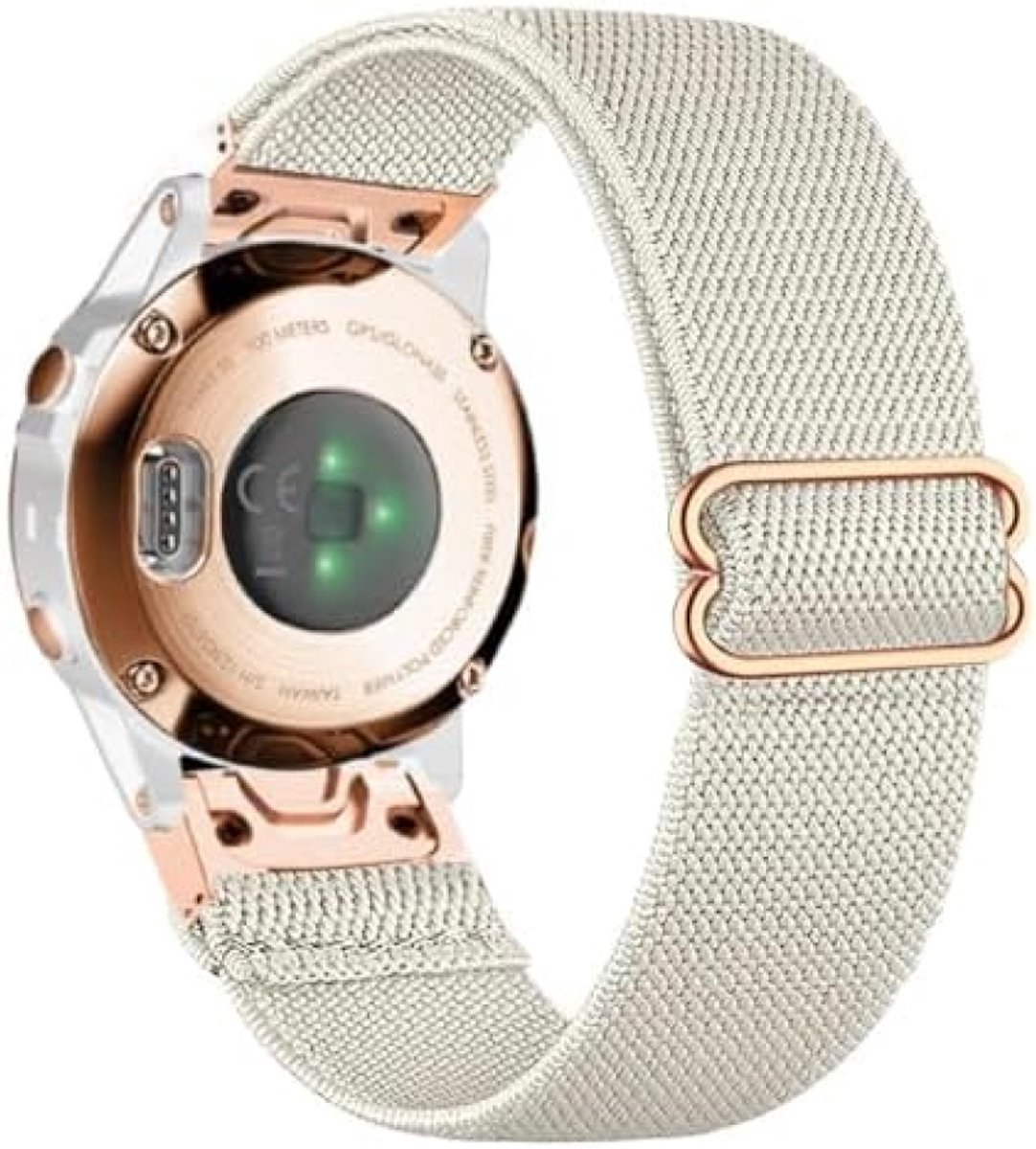 Elastische nylon horlogeband, compatibel met Garmin Fenix 7S / Fenix 6S / Fenix 5S / Descent Mk2S, Quick Fit, 20 mm, lus, rekbare reserveband voor Garmin epix Pro 42 mm, heren en dames