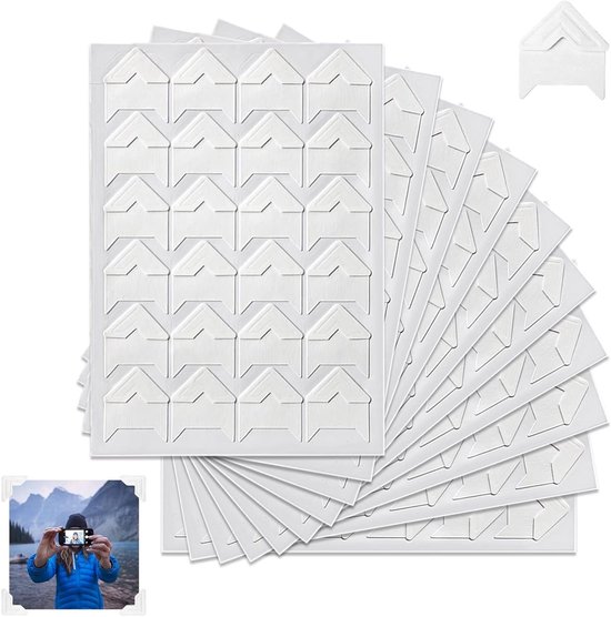 5 vellen roze fotohoekjes stickers, zelfklevende papieren hoekjes voor fotomontage, stickers voor plakboekalbum, dagboek 5 vellen roze fotohoekjes stickers, zelfklevende papieren hoekjes voor fotomontage, stickers voor plakboekalbum, dagboek