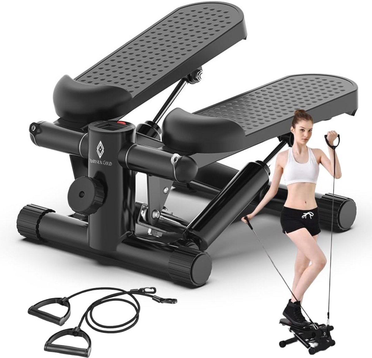 Efficiënte Stepper voor Thuis met LCD-Display - Cardio Fitnessapparaat en Beentrainer
