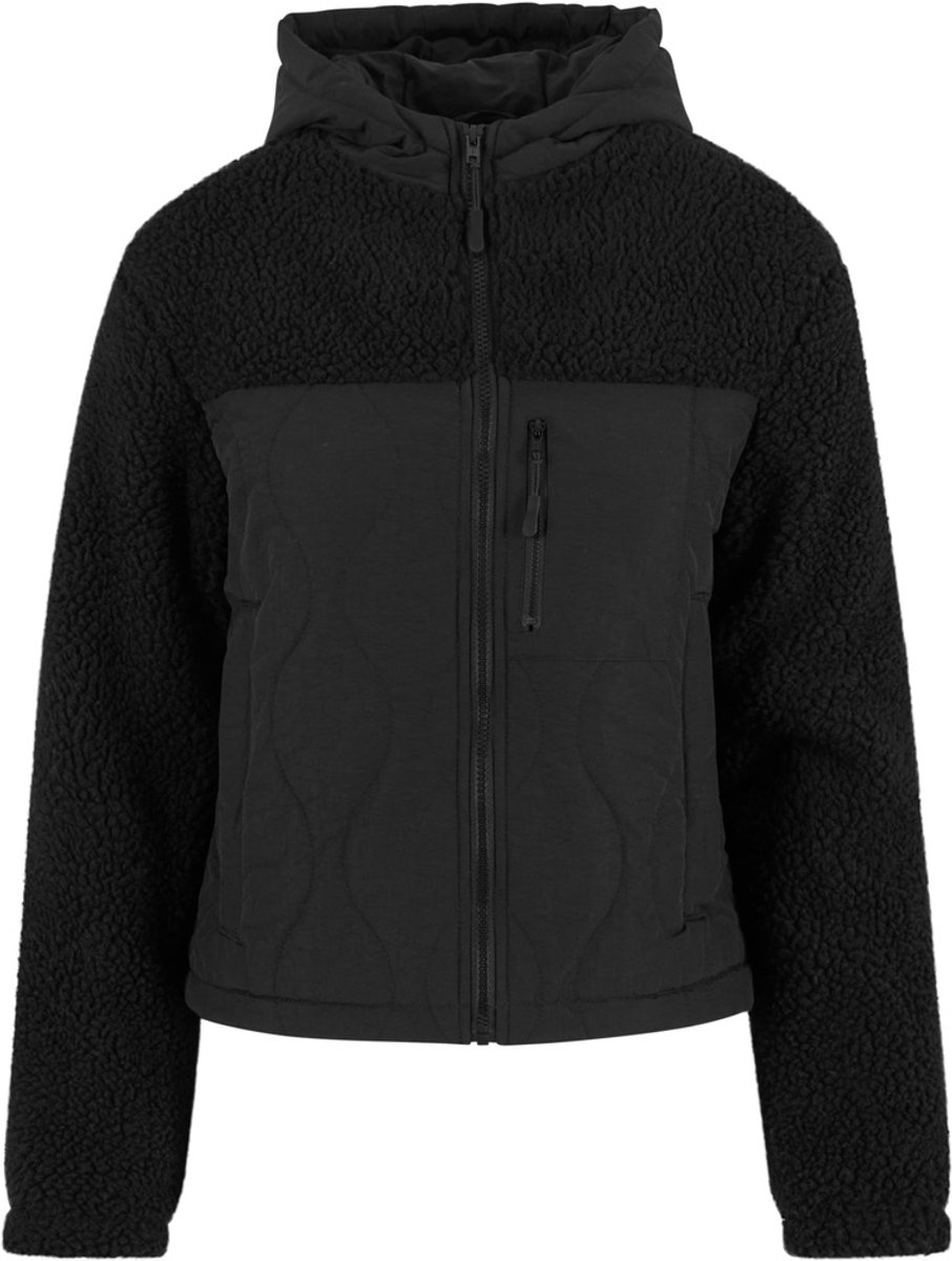 Urban Classics Sherpa Crinkle Nylon Mix Jacket L Zwart