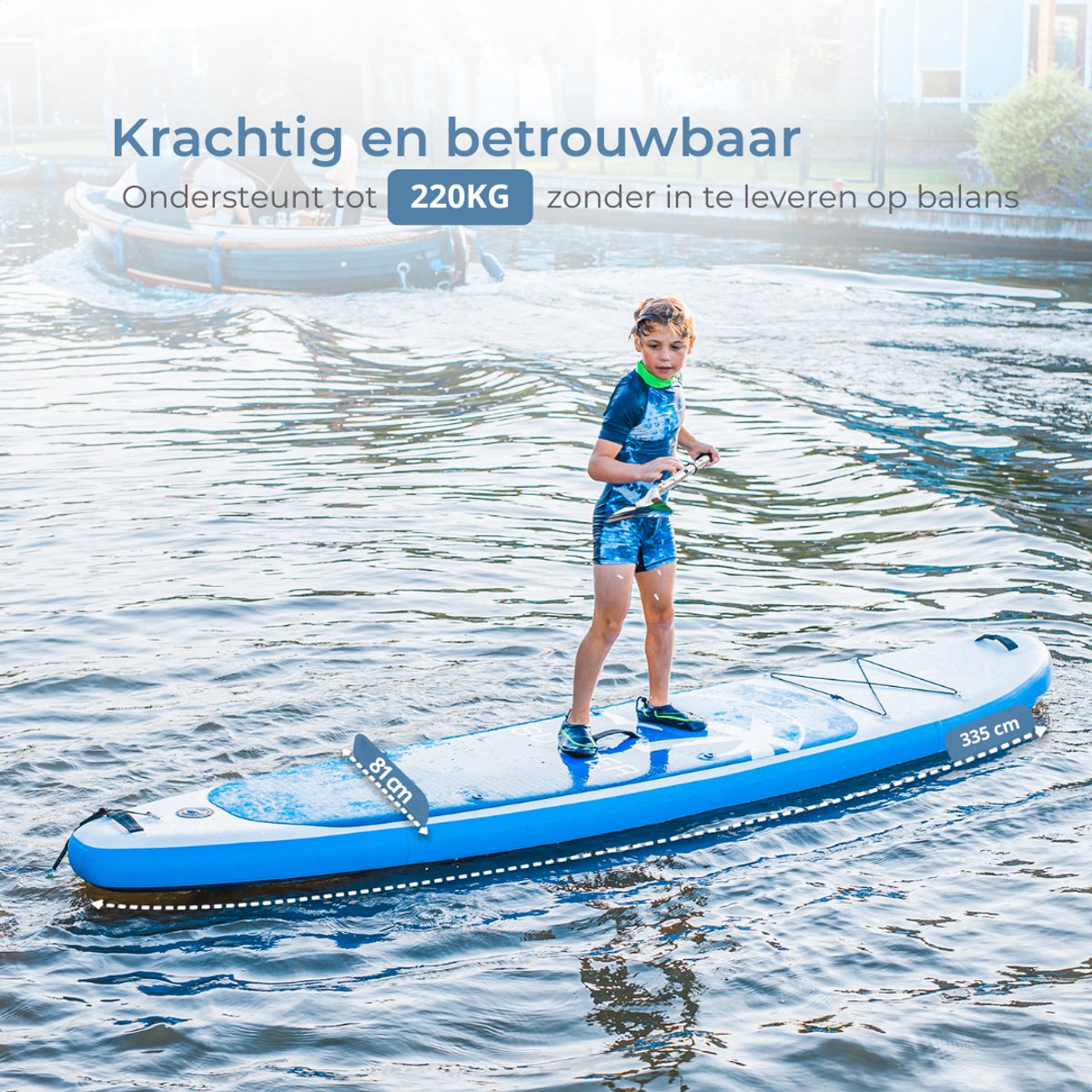Supper Sup Board XL - opblaasbaar - 220kg - 335 x 81 cm - voor 2 personen – foto 6