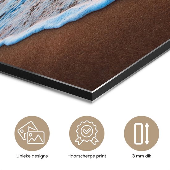 Décoration murale Métal - Peinture Aluminium Industrielle - Plage - Mer - Coucher de soleil - 120x90 cm - Dibond - Photo sur aluminium - Décoration murale industrielle - Pour le salon / chambre