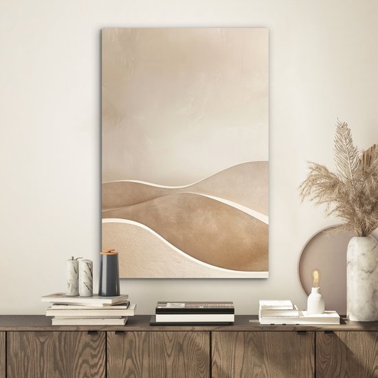 Décoration murale Métal - Peinture Aluminium Industriel - Beige - Nature - Abstrait - Moderne - 40x60 cm - Dibond - Photo sur aluminium - Décoration murale industrielle - Pour le salon/chambre