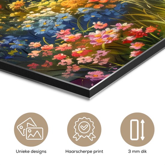 Tableau aluminium 120x60 cm - Décoration murale métal - Nature - Paysage - Fleurs - Coloré - Décoration murale métal salon - Décoration industrielle - Photo sur dibond - Accessoires industriels chambre