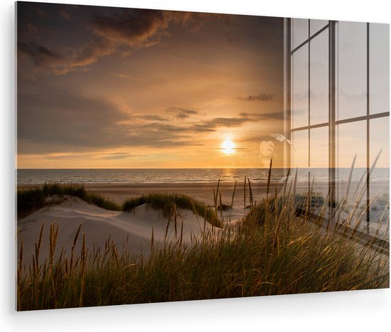 MuchoWow® Peinture sur Verre - Plage - Couleurs - Europe - 120x80 cm - Peintures sur Verre Peintures - Photo sur Glas