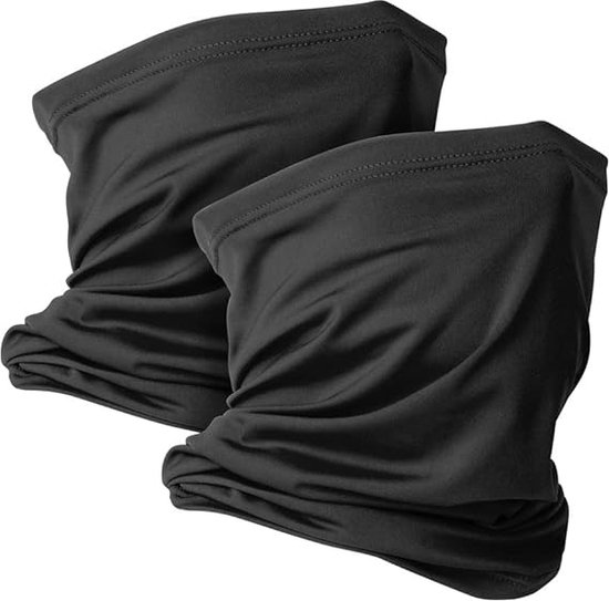 Lot de 2 foulards anti-UV noirs pour le visage et le cou, pour Vélo , coupe-vent, respirants et coupe-vent, pour la pêche, la randonnée et le cyclisme