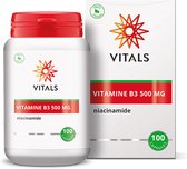 Vitals Vitamine B3 500 mg - 100 capsules. Hoge dosering niacinamide in zuivere vorm.