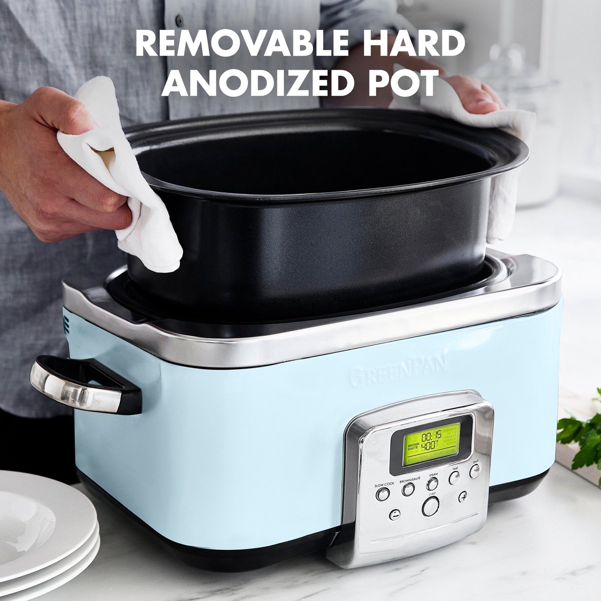 GreenPan Elite Slowcooker 6L - PFAS-vrij - afbeelding 3