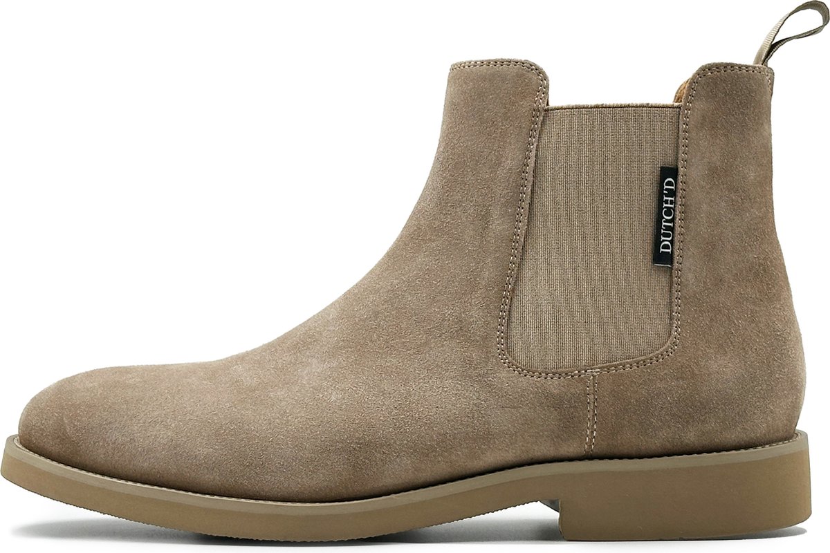 Dutch'D ® Chelsea Boot - Beige - Luxe - Suede - Leer - Maat 40