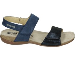 Mephisto - AGAVE VELCALF - Platte sandalenDames Sandalen - Kleur: Blauw - Maat: 41