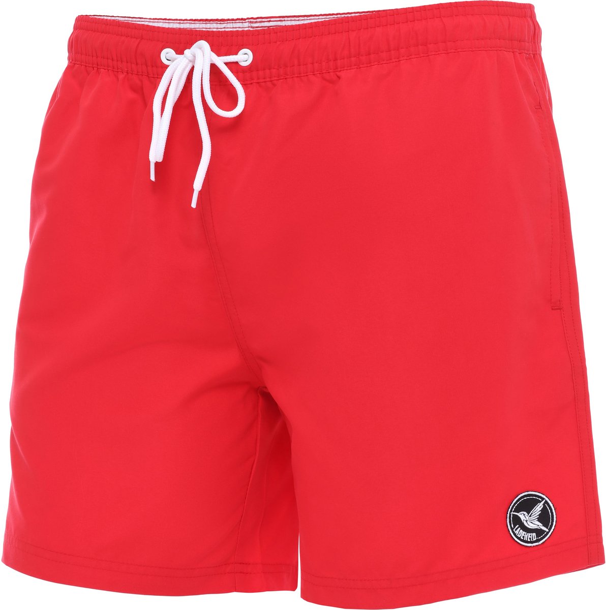 Ladeheid LA-LA40-128-SWS Heren Zwembroek - Zwemshorts - met zijzakken en achterzak - sneldrogend - met binnenslip van mesh - Koordsluiting - Polyester - Rood - XL