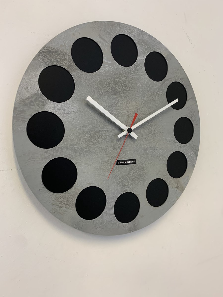 MOSACLOCK GRAY&BLACK LABEL Wandklok Modern Industrieel Design