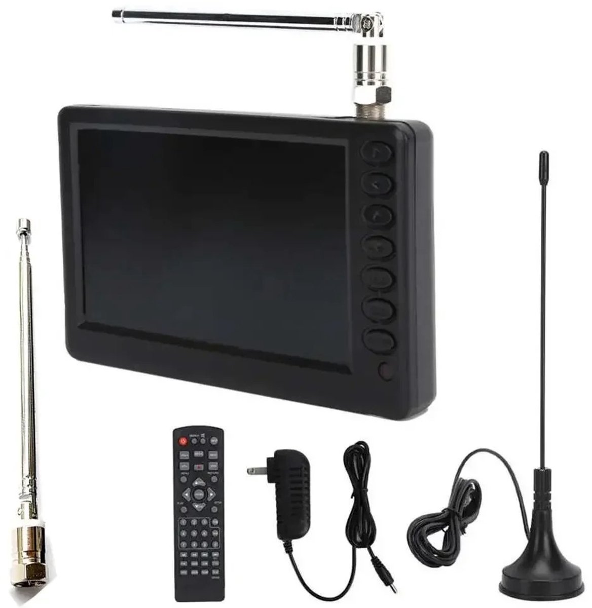 Stemily 5-Inch Mini TV - Televisie - Draagbaar - 800x480 - Digitaal & Analoog - FM-radio - USB - SD-Kaart - 13,8x2,3x8,5cm