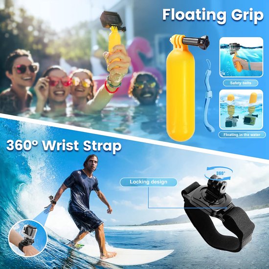 YONO Accessoires Set 50in1 geschikt voor GoPro Hero 13 12 11 10 - DJI ...