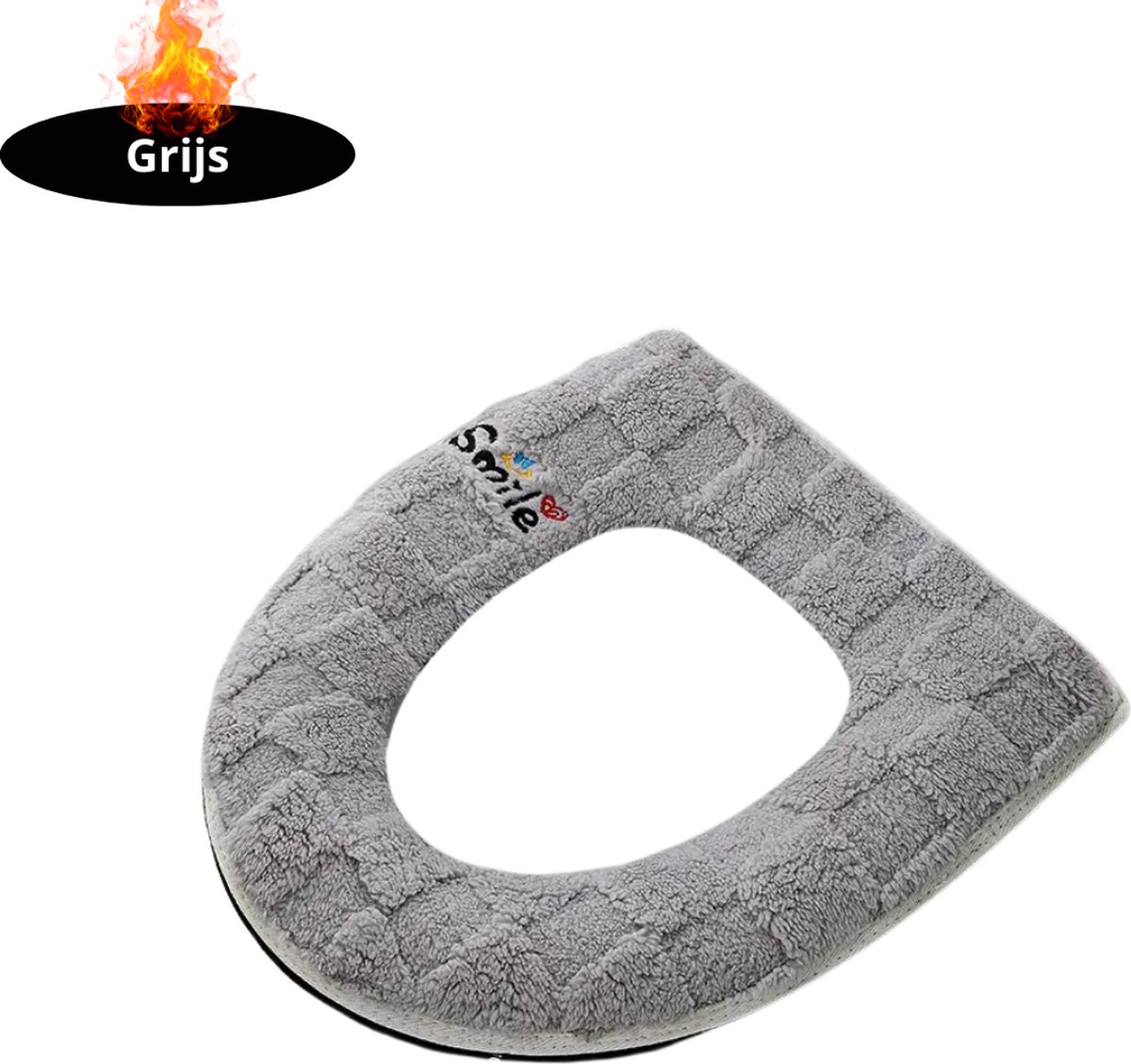 Nivard Wasbare Toiletbril Cover - Wc Bril Hoes - Toiletbril - Wc Deksel - Toiletafdekking - Verwarmde Wc Bril - Grijs