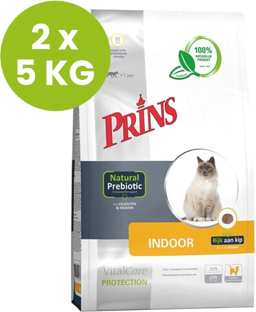 Prins VitalCare Protection Indoor - Kattenvoer - 2 x 5 KG