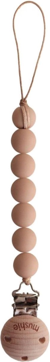 Goedkoopste Mushie Halo Speenkoord Pale Taupe