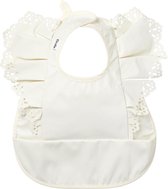 Elodie slab - Slabbetjes- Slabbertjes Baby - Slab - Slab met opvangbakje - Vanilla White