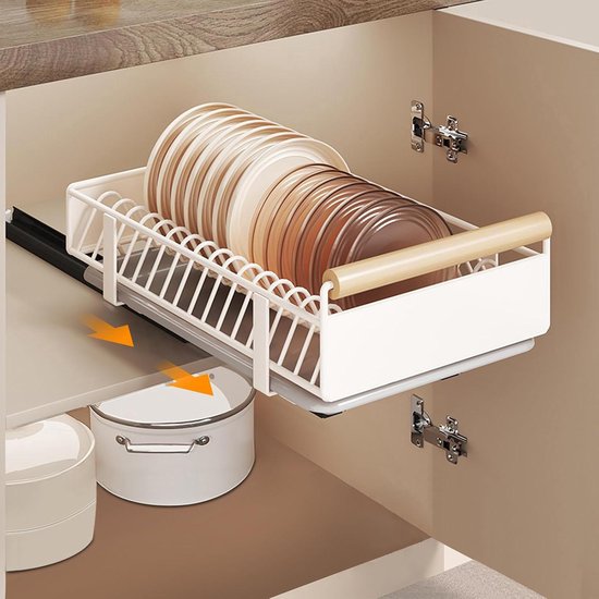 Boraboi® Telescopische en Uittrekbare Keukenlade Organizer voor Efficiënte Kastindeling