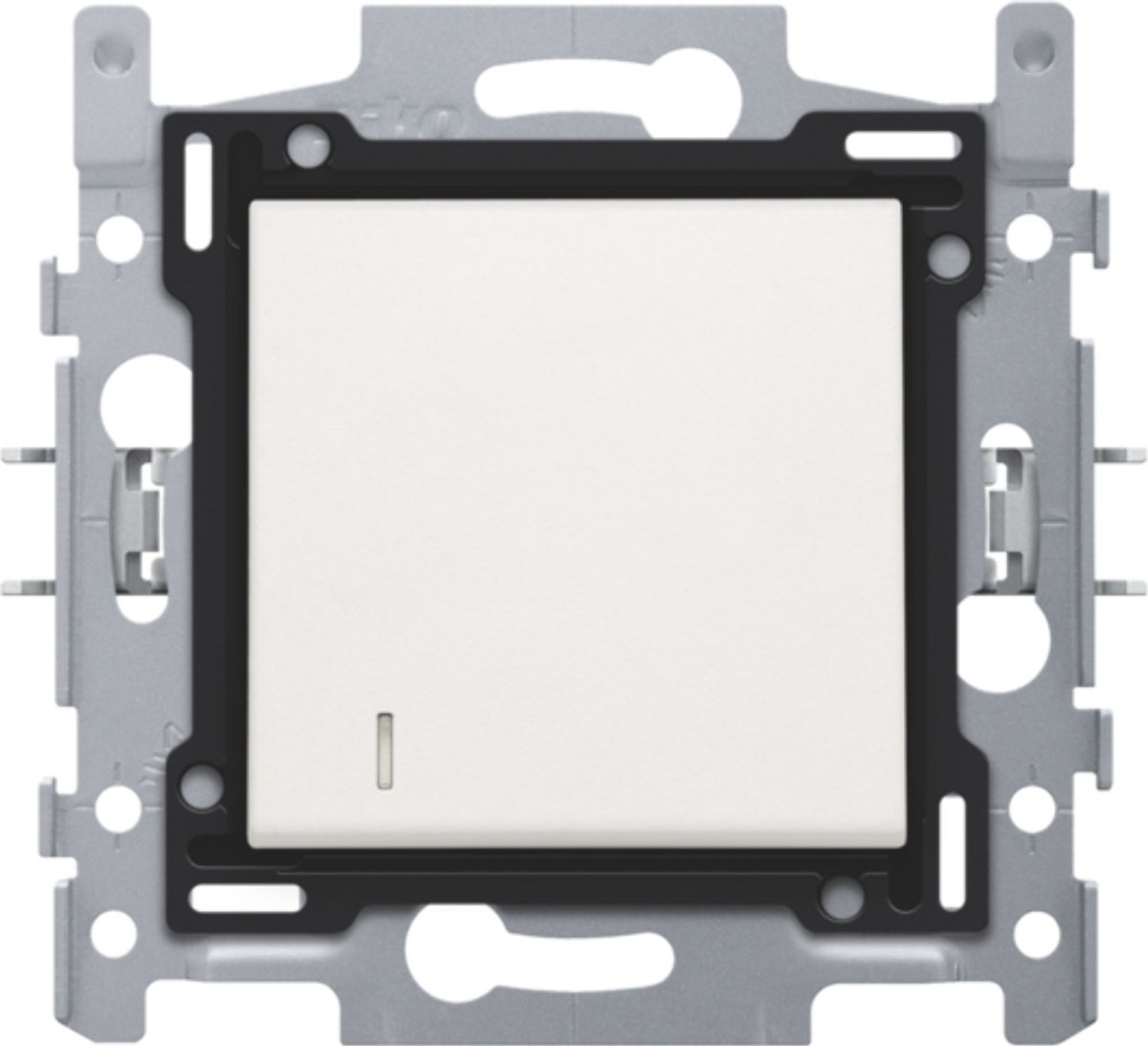 Niko - Drukknop no + lens schroefklemmen white - 101-60000