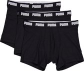 Drie zwarte Puma boxershorts met witte PUMA-band