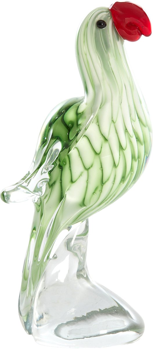 Ornament PARROT - 9x6.5x20cm - Groen